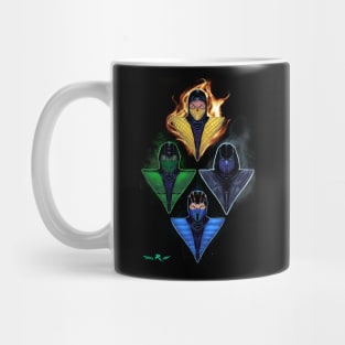 Mortal Kombat Scorpion SubZero Smoke Reptile original Art Mug